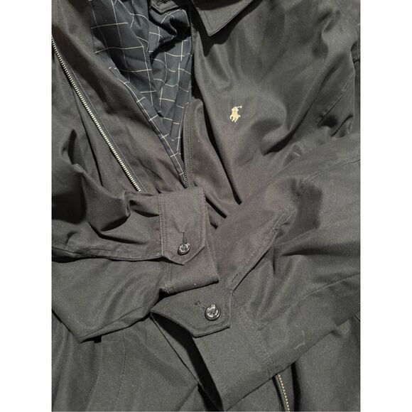 Polo by Ralph Lauren vintage black bomber jacket front zip with pockets XL - Picture 6 of 9